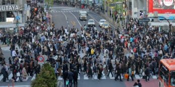 crowd of people in city